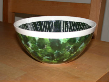 Painted bowl by Peter Heywood