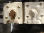 Completed plaster moukd for slip casting heads for later modification