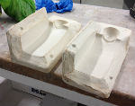 Second mould for slip-casting ceramic figures for Peter Heywood's Faces project