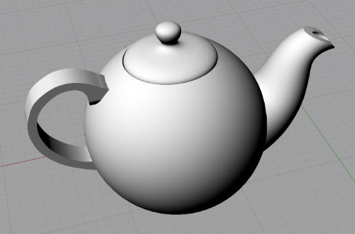 Computer model of teapot