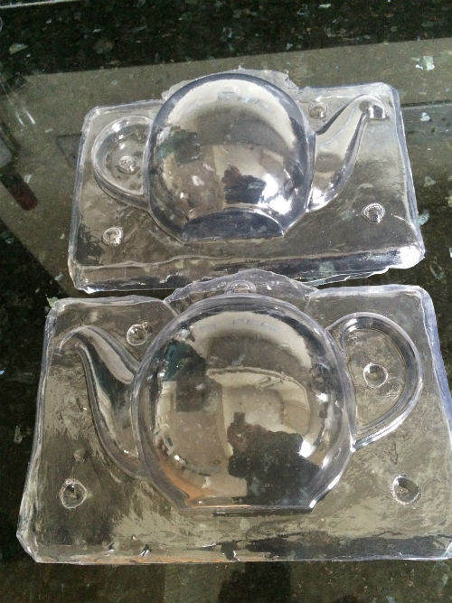 Plastic moulds for chocolate teapot