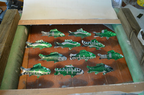 Fish made from drink cans