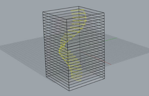 CAD model of glass sculpture