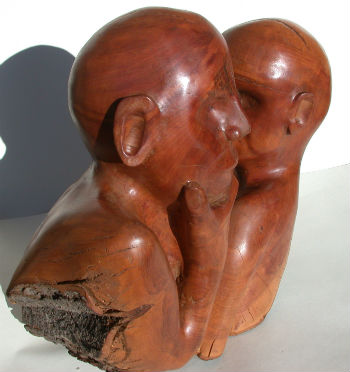 Wooden sculpture carved by Peter Heywood in 2010