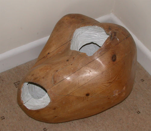 Wooden sculpture made around 1965 by Peter Heywood
