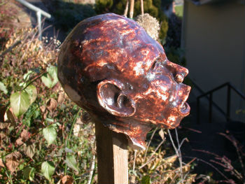 The head of version 1 of badger man, by Peter Heywood