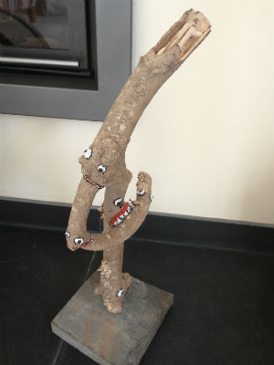 My Shtick - a wooden sculpture made froma stick, by Peter Heywood