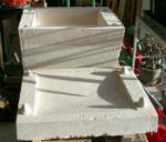 Completed plaster cast for slip-casting segments in ceramic hollow ring project by Peter Heywood
