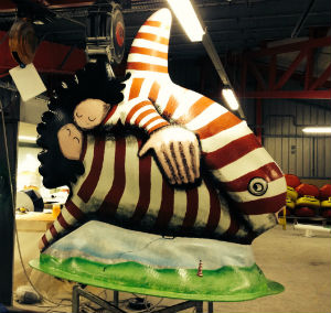 Day 5 of painting a sunfish for Plymouth's Making Waves project