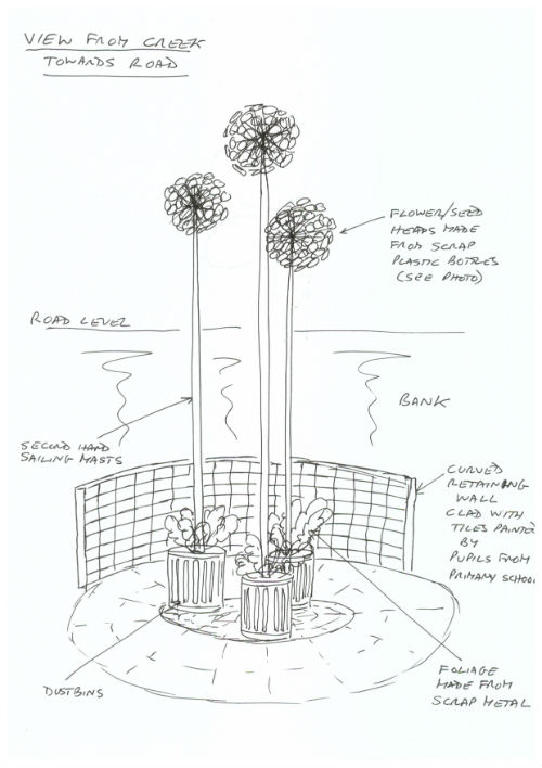 Proposed sculpture for Plymouth Energy-from-Waste plant