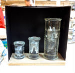 Cast glass specimen jars - presentation