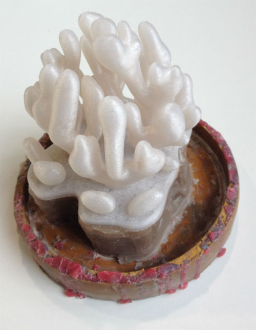 3D printed coral to create a cast glass sculpture