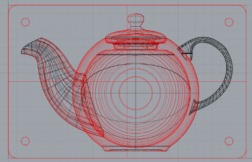Computer model of a teapot
