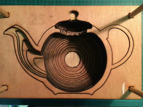 Plywood teapot interior surface