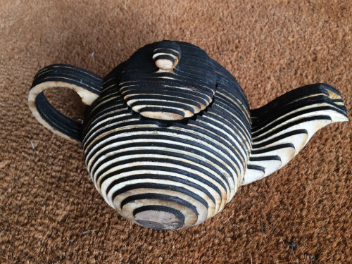 Plywood teapot