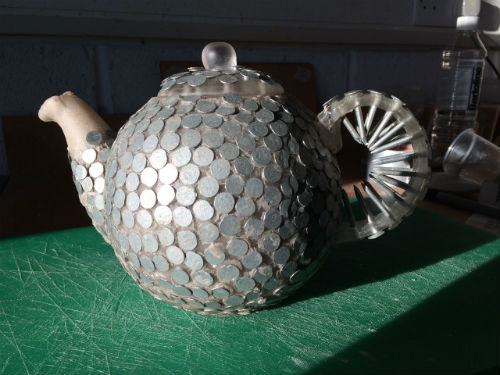 Teapot made from nails