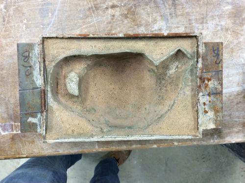 Mould for hyraulic press - mortar complete