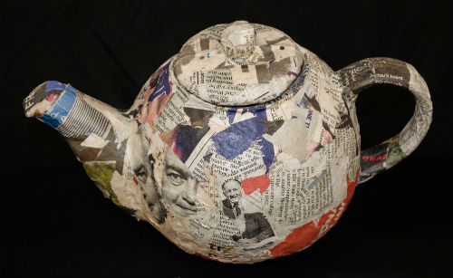 Papier-mch teapot