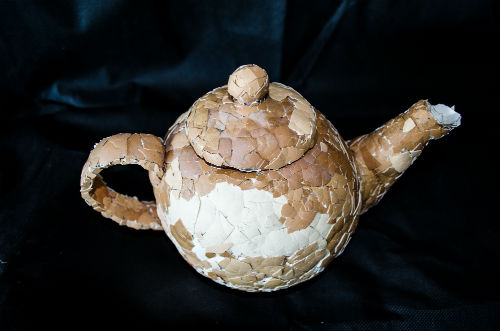 Tea pot made from egg shells