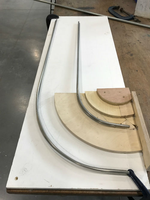 Bending the rods for the mobile