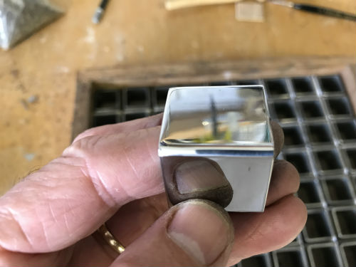 mirror polished cube